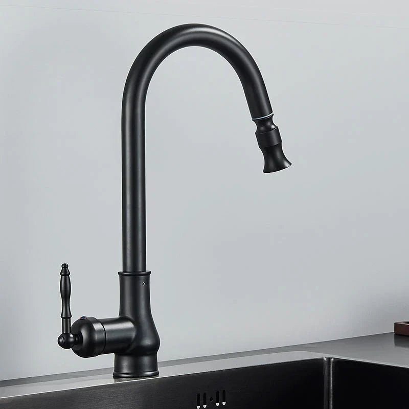 NovaFlow Kitchen Faucet With Pull-Out Function In Antique Bronze And Touch Sensor | Temsk