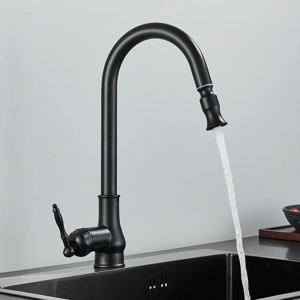 NovaFlow Kitchen Faucet With Pull-Out Function In Antique Bronze And Touch Sensor | Temsk
