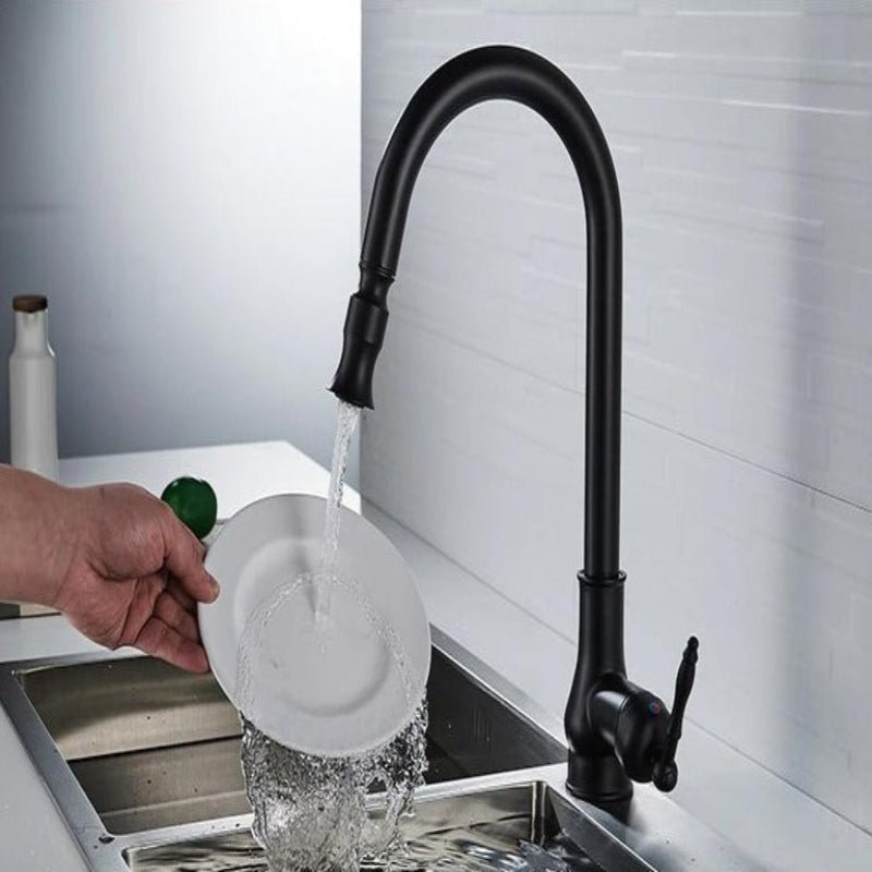 NovaFlow Kitchen Faucet With Pull-Out Function In Antique Bronze And Touch Sensor | Temsk