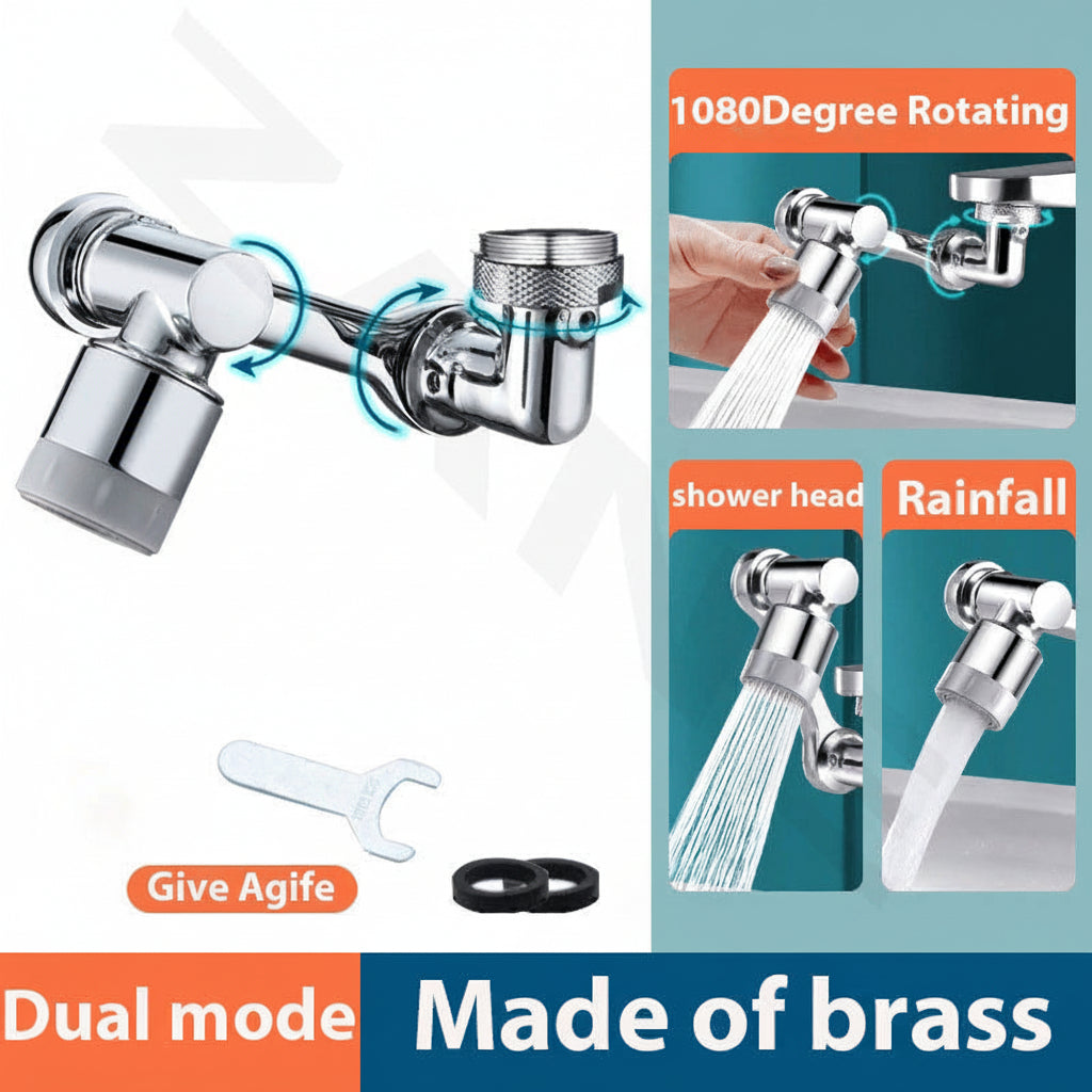 Copper Rotating Faucet Extender With Splash Filter Aerator | Temsk