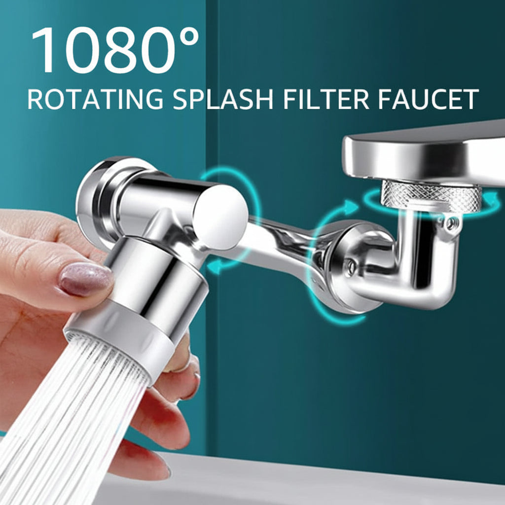 Copper Rotating Faucet Extender With Splash Filter Aerator | Temsk
