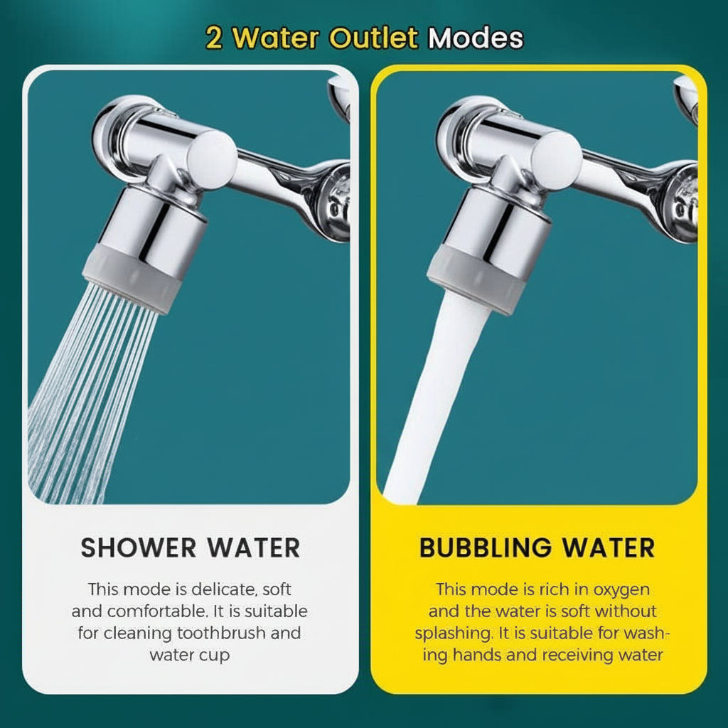 Copper Rotating Faucet Extender With Splash Filter Aerator | Temsk
