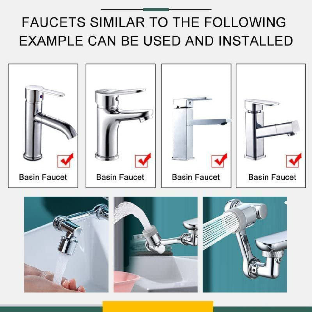 Copper Rotating Faucet Extender With Splash Filter Aerator | Temsk
