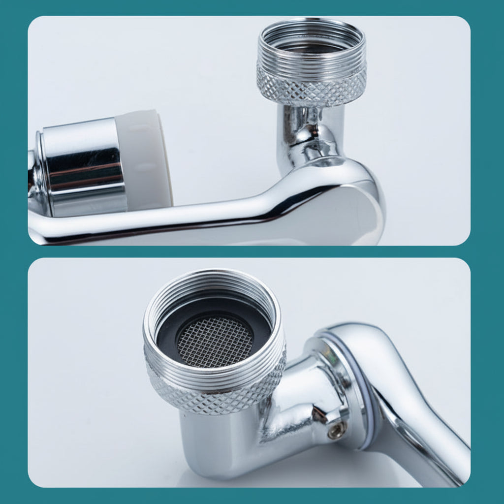 Copper Rotating Faucet Extender With Splash Filter Aerator | Temsk