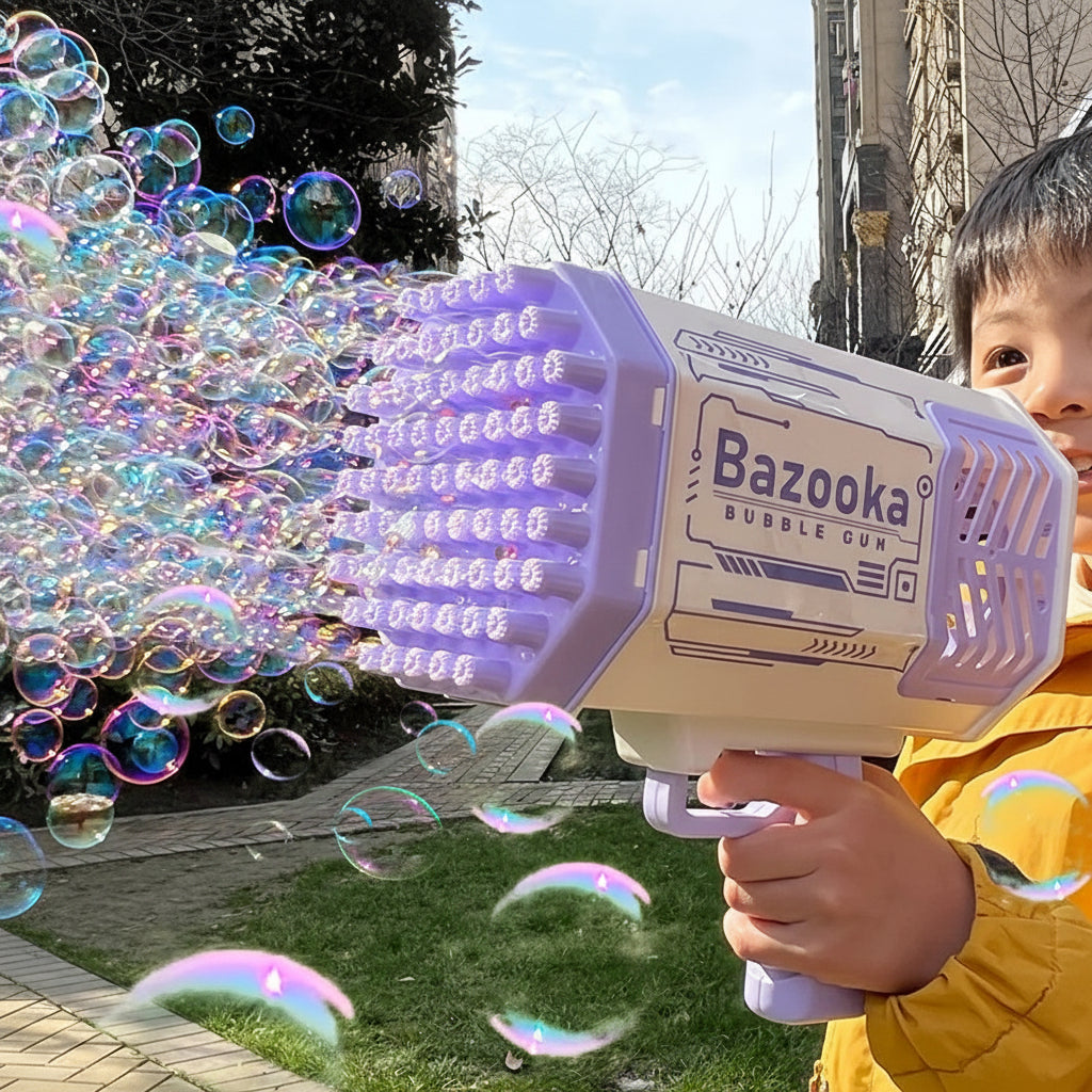 LED Bubble Gun Toy For Outdoor Play Colorful Bubble Blower For Kids | Temsk