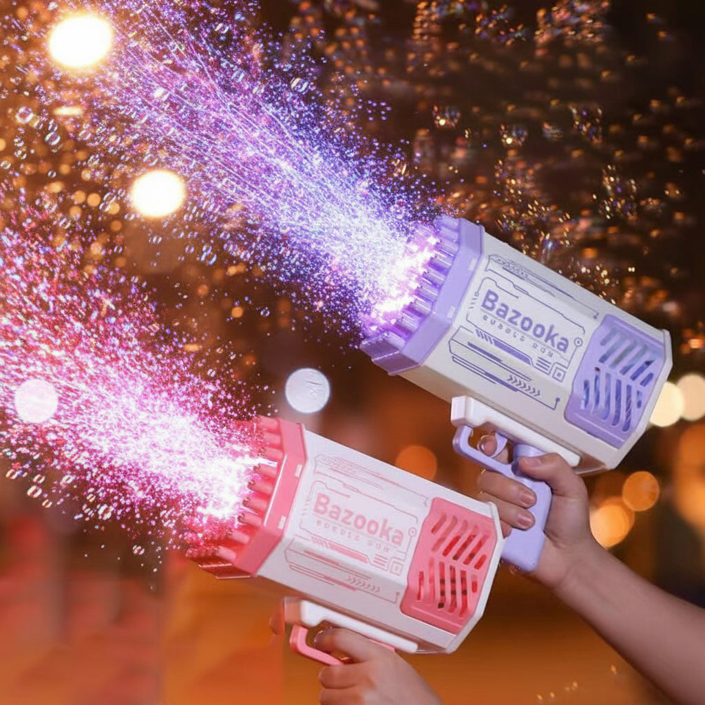 LED Bubble Gun Toy For Outdoor Play Colorful Bubble Blower For Kids | Temsk