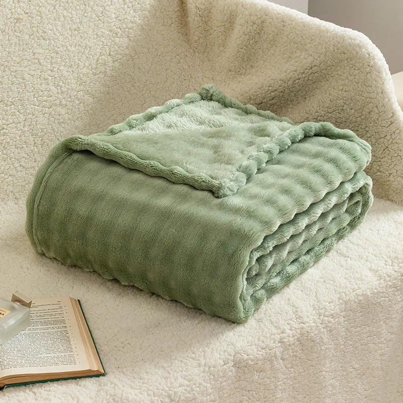 CozyNest 3D Bubble Plush Blanket For All Seasons At Home | Temsk