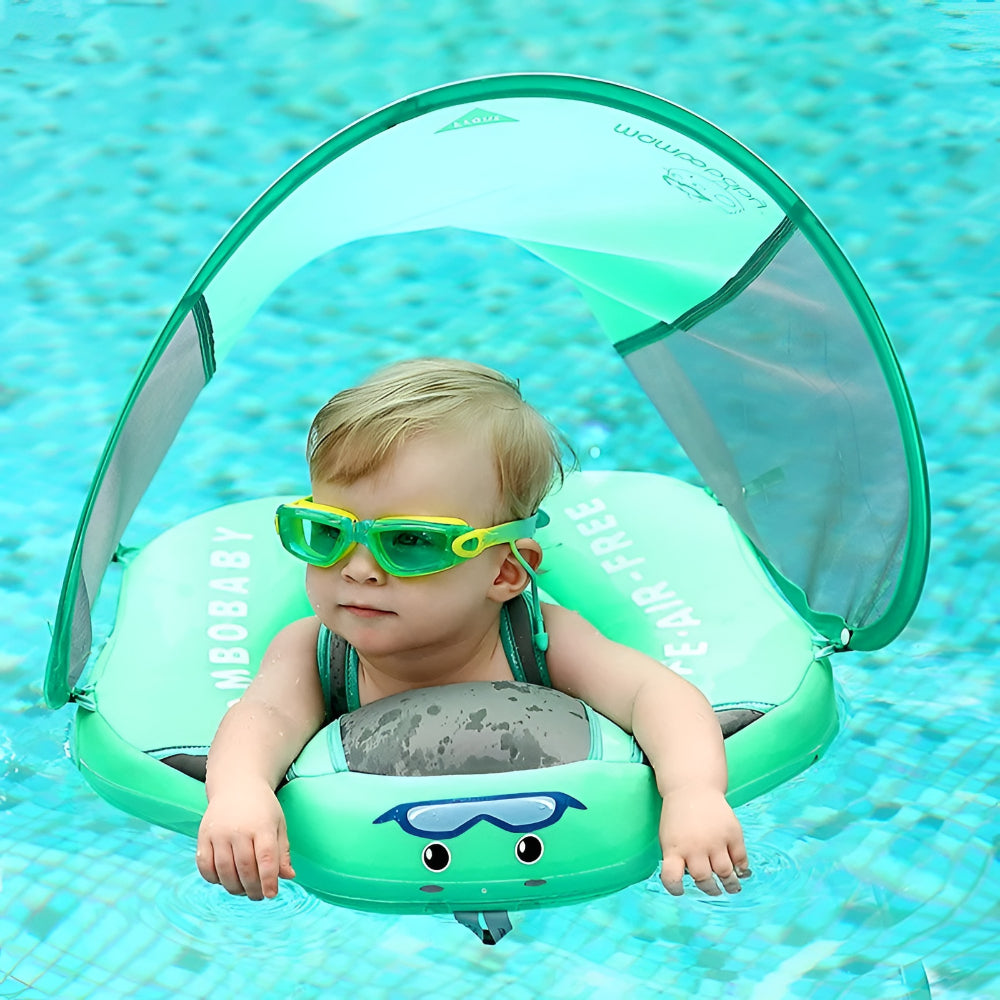 Baby-Pool-Schwimmring mit Sonnendach für sanfte Planschzeit | Temsk