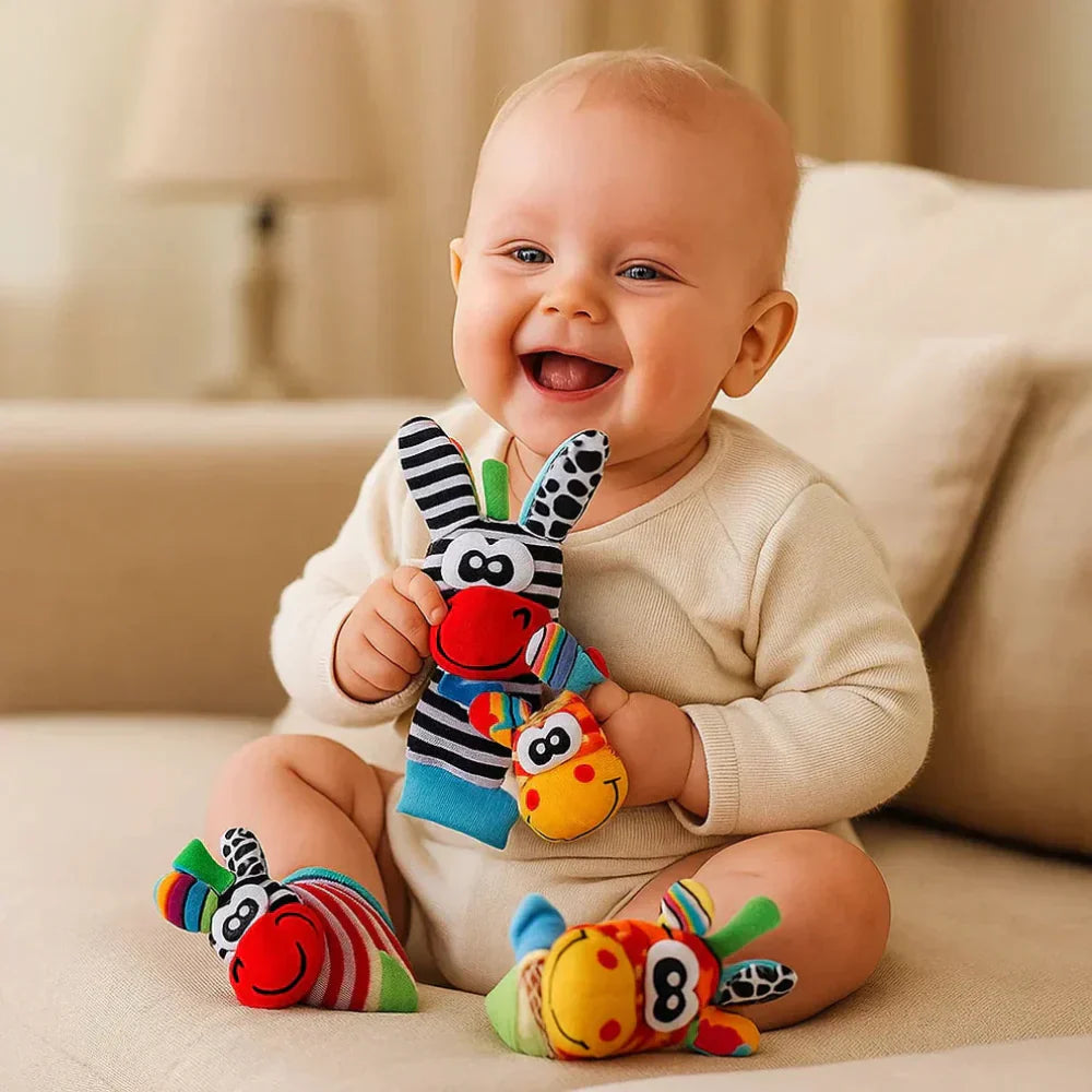 Baby-Socken-Rassel-Armband-Set für sensorisches Spiel | Temsk