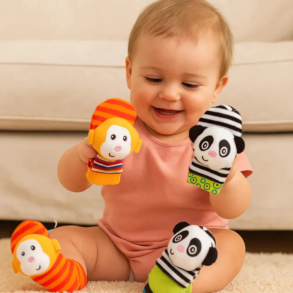 Baby-Socken-Rassel-Armband-Set für sensorisches Spiel | Temsk