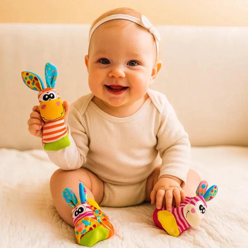 Baby-Socken-Rassel-Armband-Set für sensorisches Spiel | Temsk
