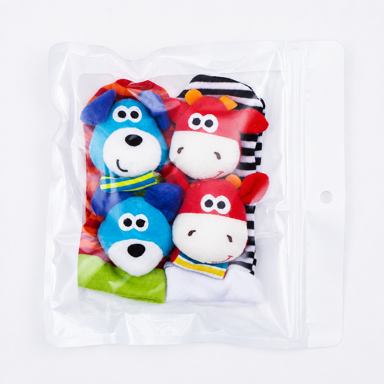 Weiche Plüsch-Babysocken mit sensorischen Handgelenkbändern für kleine Hände | Temsk