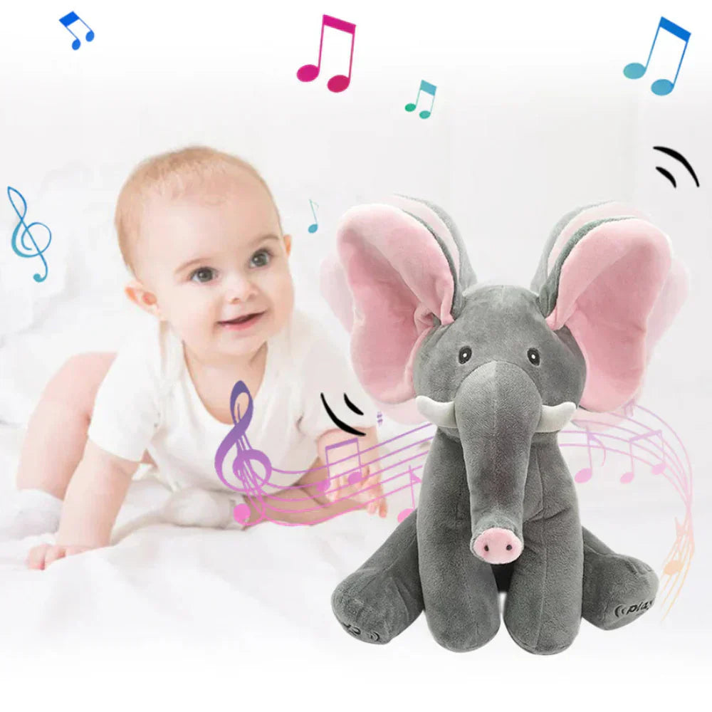 Elefantenspielzeug mit Musik für Bauchzeit und Baby-Bindung | Temsk