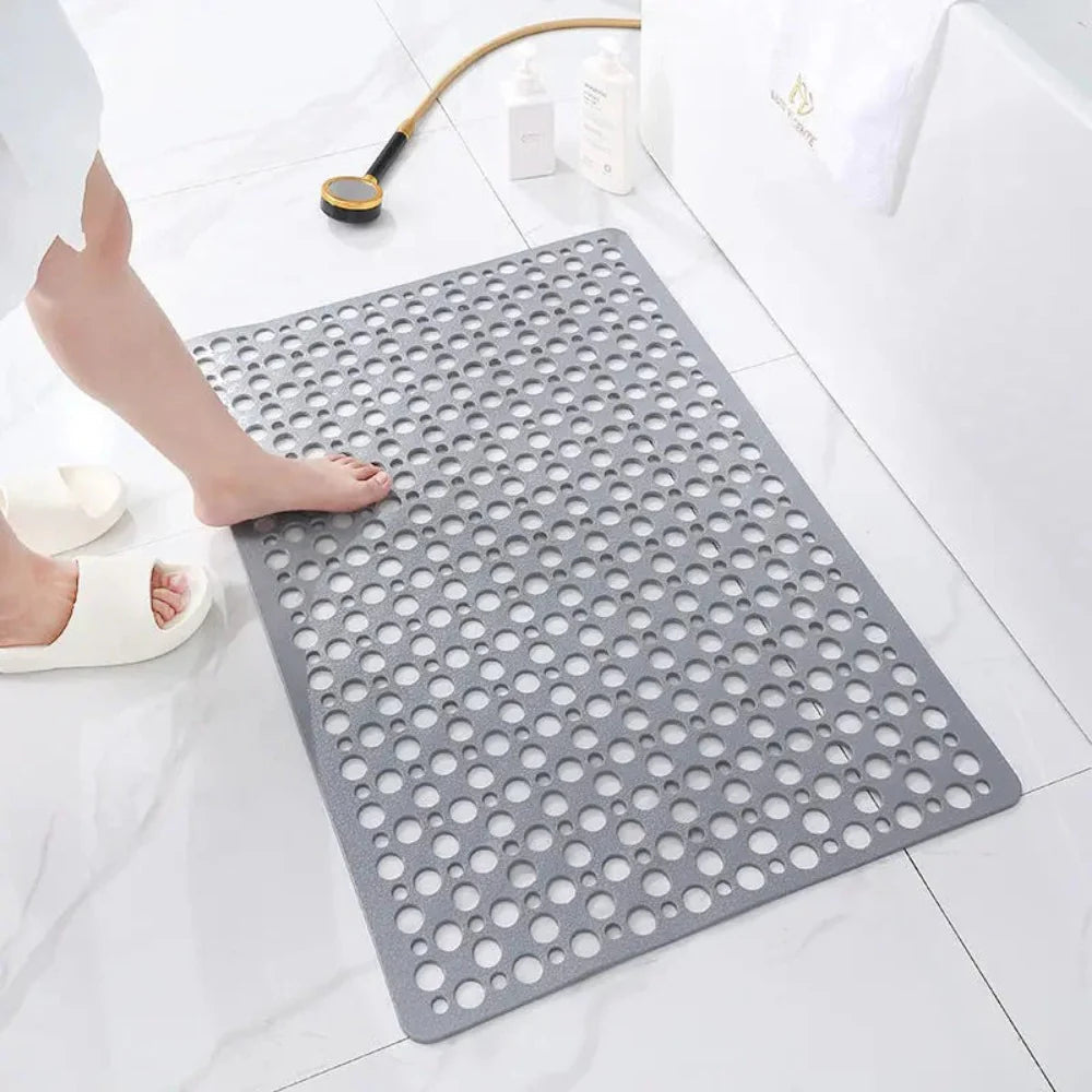 PVC Bath Mat With Suction Cups And Drain Holes For Shower Floor | Temsk