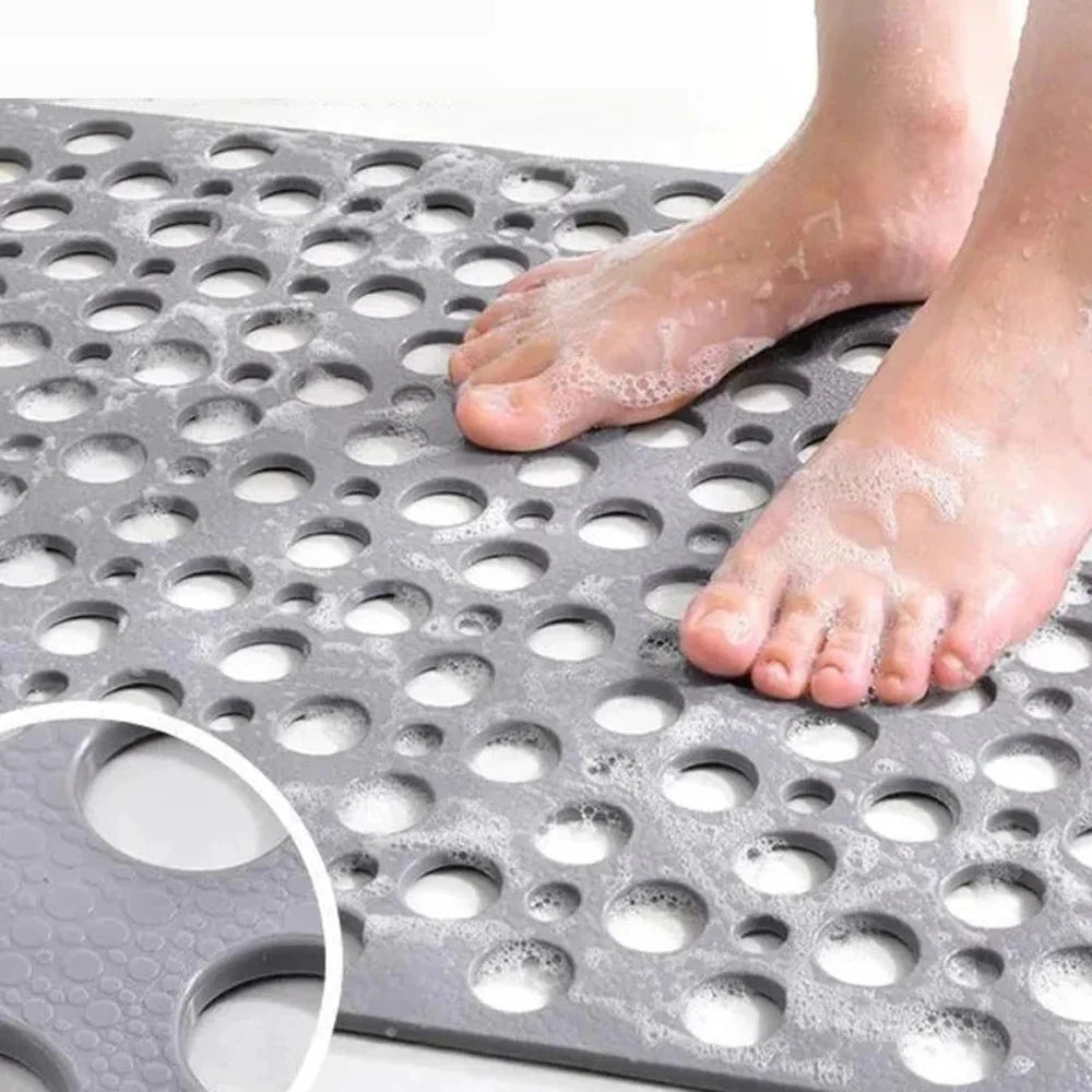 PVC Bath Mat With Suction Cups And Drain Holes For Shower Floor | Temsk