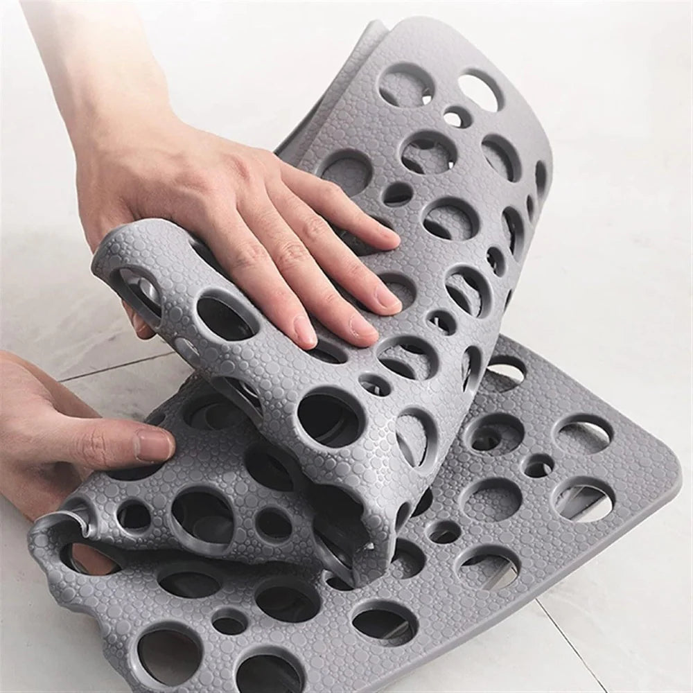PVC Bath Mat With Suction Cups And Drain Holes For Shower Floor | Temsk