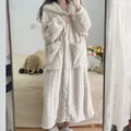 Gemütlicher Kapuzenbademantel für Damen im Winter-Loungewear-Stil | Temsk
