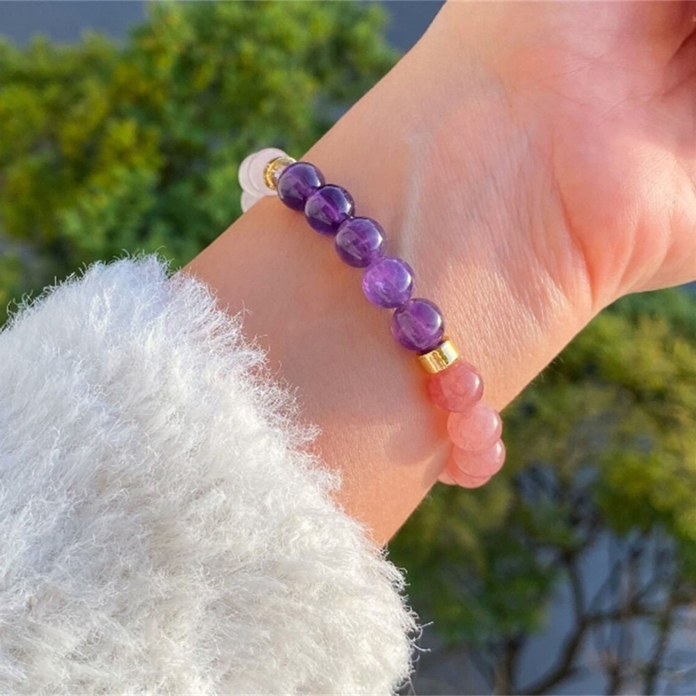 Birthstone Beaded Bracelet With Natural Stone For Mother's Day Gift | Temsk