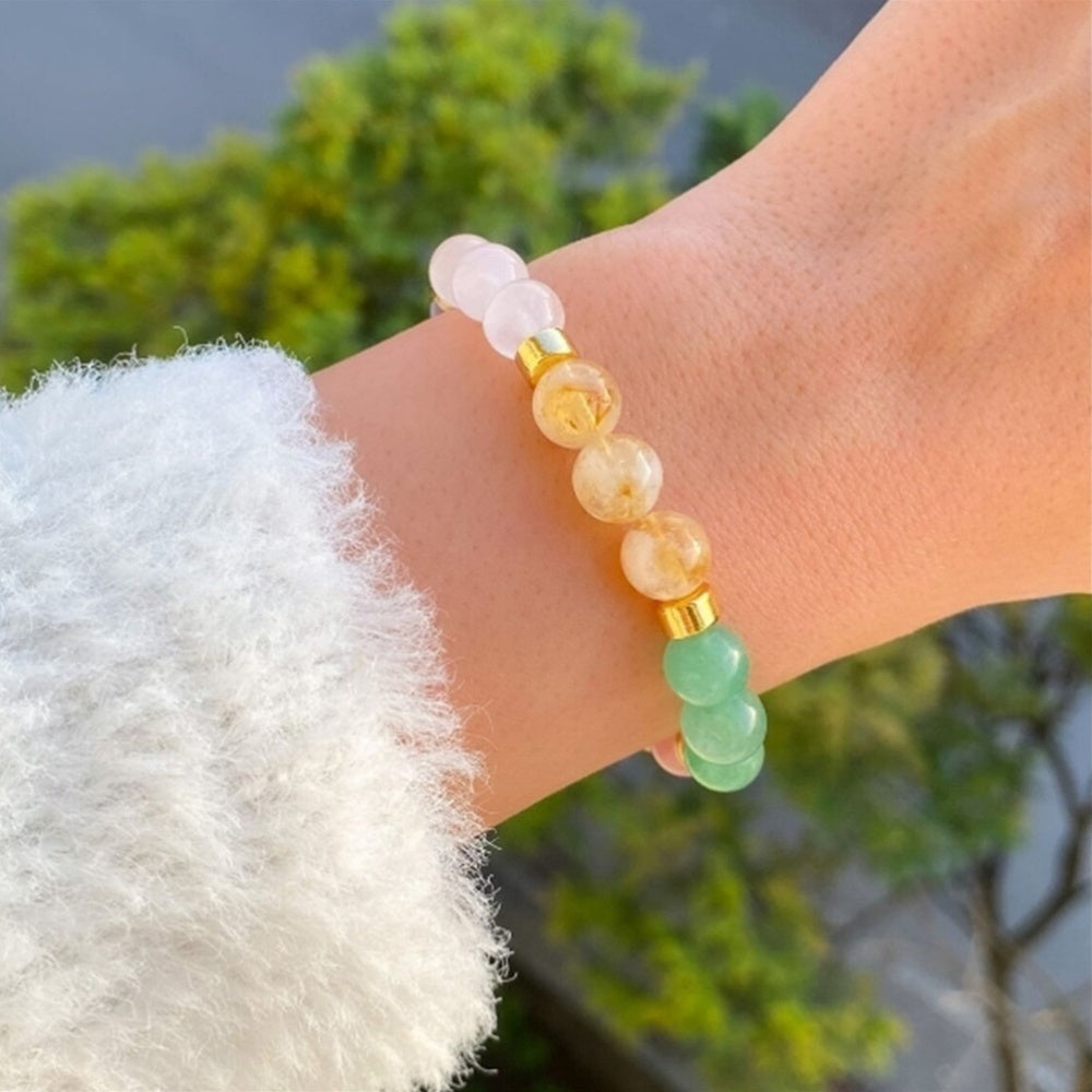 Birthstone Beaded Bracelet With Natural Stone For Mother's Day Gift | Temsk
