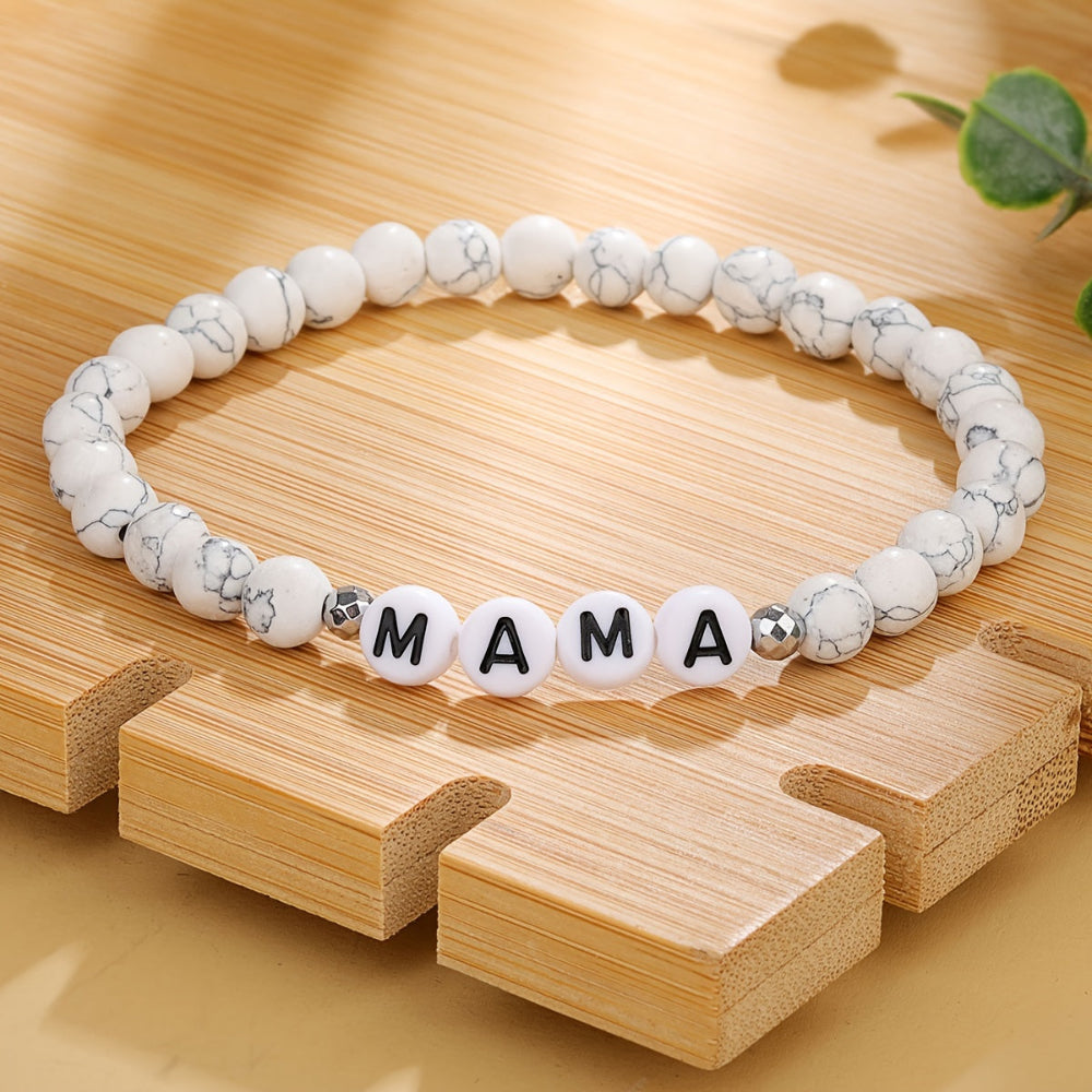 Personalized Name Letter Bead Bracelet For Mother's Day Gift | Temsk
