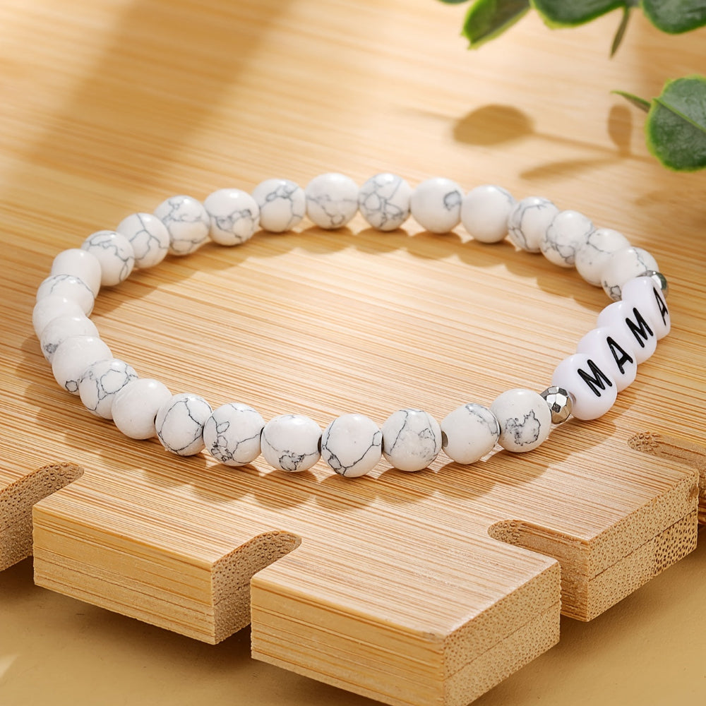 Personalized Name Letter Bead Bracelet For Mother's Day Gift | Temsk