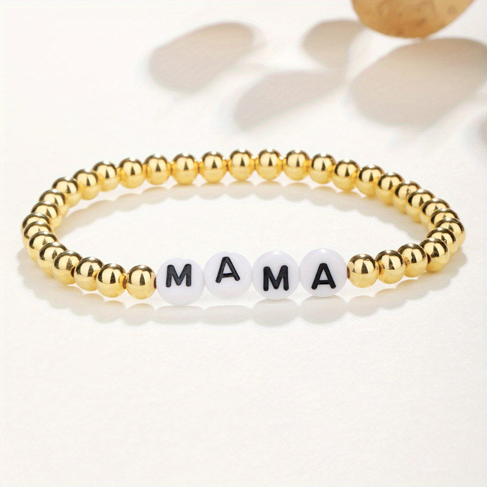 Personalized Name Letter Bead Bracelet For Mother's Day Gift | Temsk