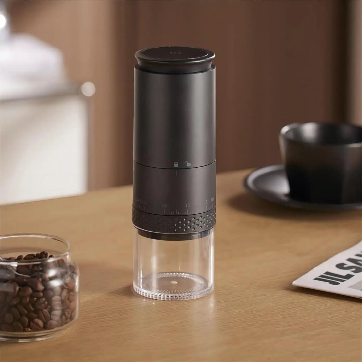 PulseGrind Electric Coffee Grinder With 38 Grinding Levels And USB-C Charging | Temsk
