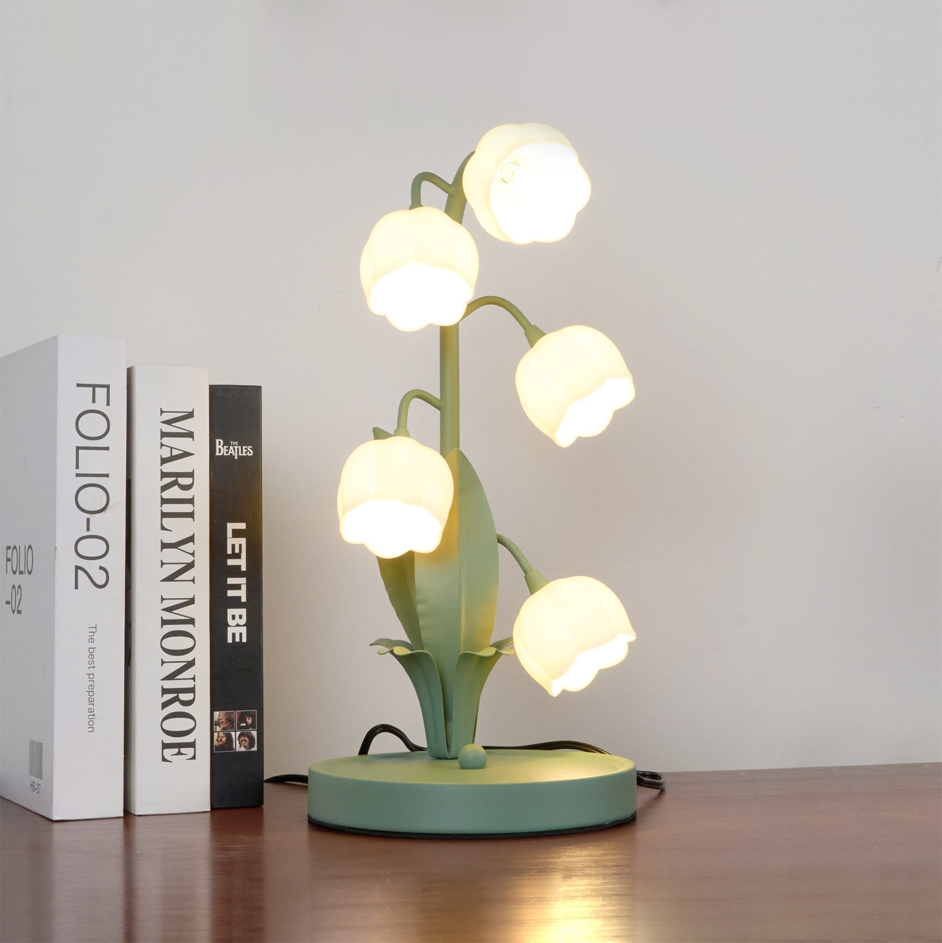 Glockenorchideen-Tischlampe, zarte florale Innenbeleuchtung | Temsk