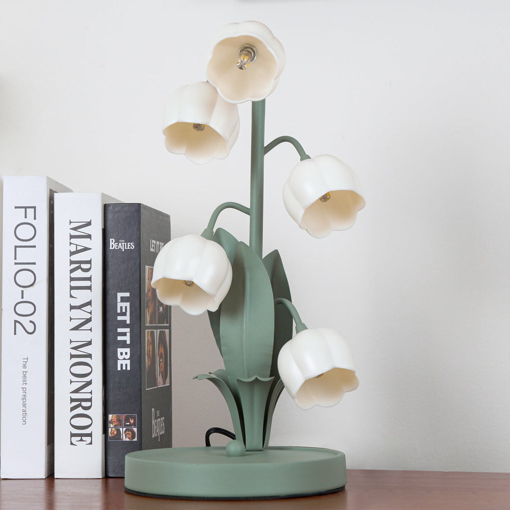Glockenorchideen-Tischlampe, zarte florale Innenbeleuchtung | Temsk