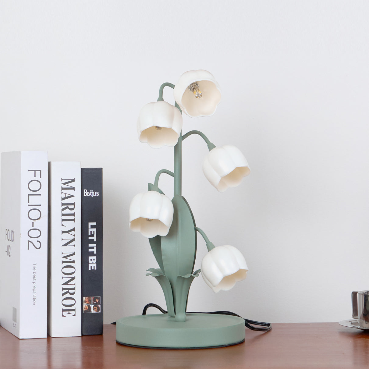 Glockenorchideen-Tischlampe, zarte florale Innenbeleuchtung | Temsk