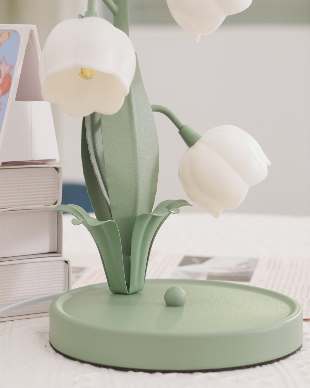 Glockenorchideen-Tischlampe, zarte florale Innenbeleuchtung | Temsk