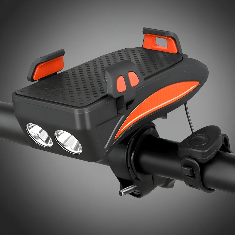 All In One Bike Light With Phone Mount Horn And Power Bank | Temsk