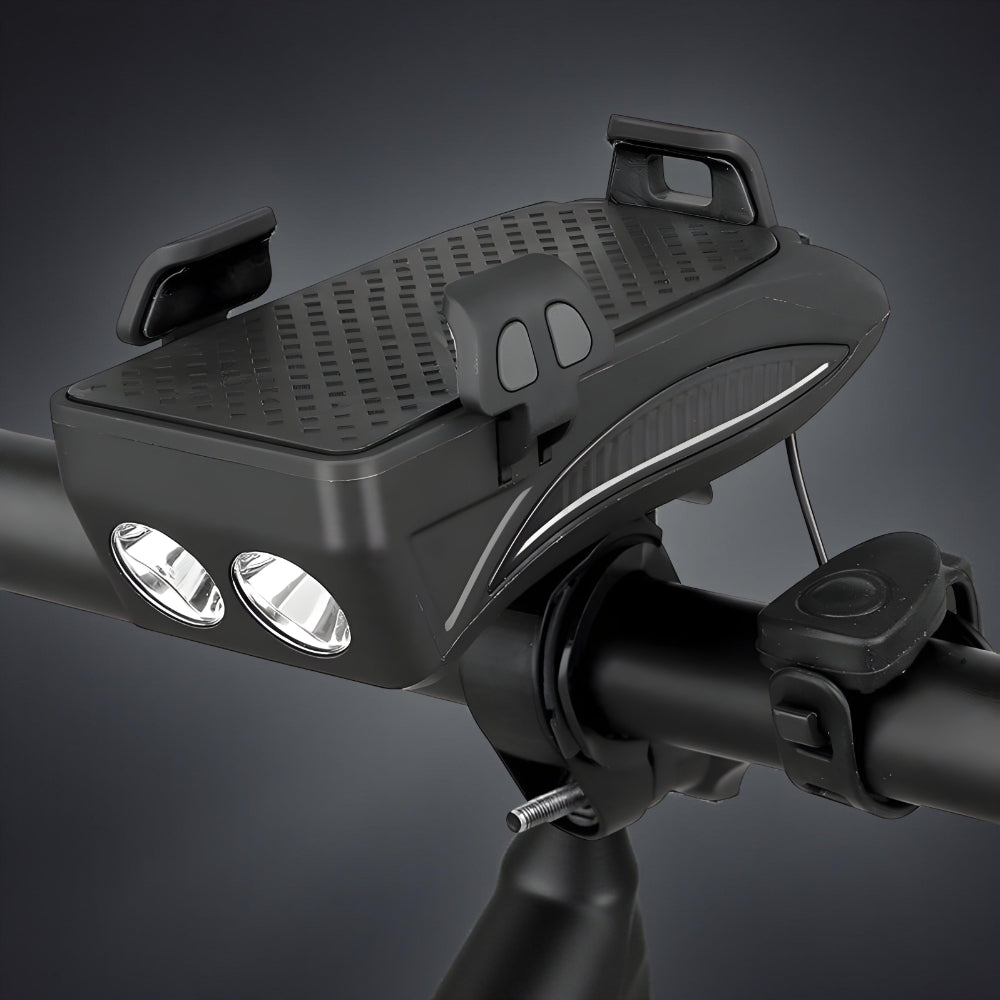 All In One Bike Light With Phone Mount Horn And Power Bank | Temsk