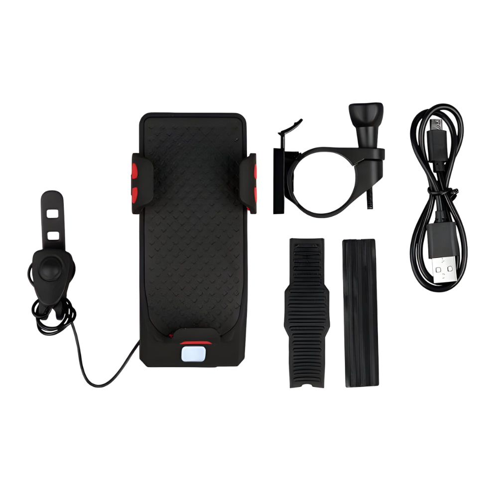 All In One Bike Light With Phone Mount Horn And Power Bank | Temsk