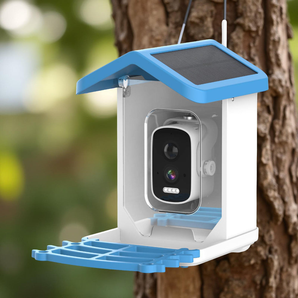 Bird Feeder Cam With Solar Roof For Outdoor Smart Video At Home | Temsk