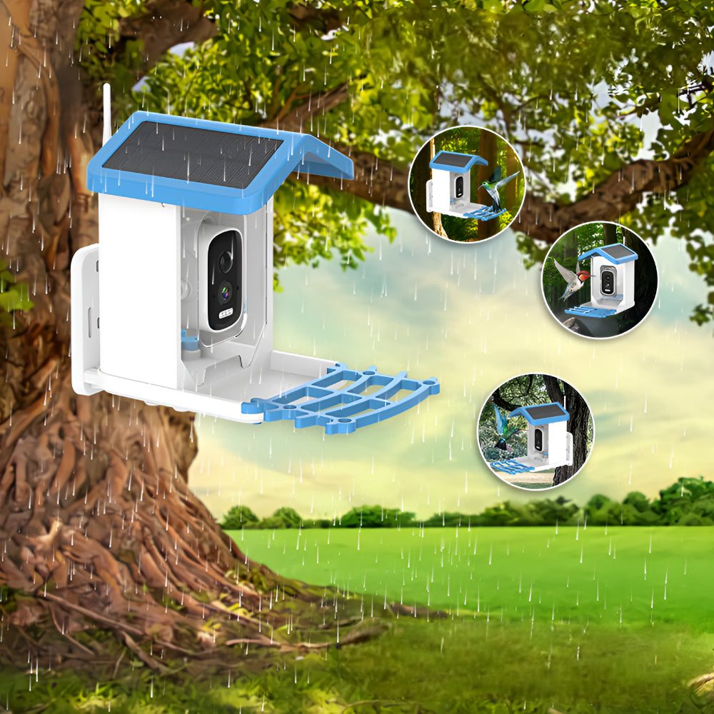 Bird Feeder Cam With Solar Roof For Outdoor Smart Video At Home | Temsk