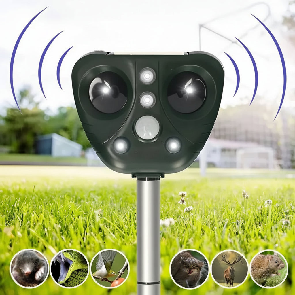 Solarbetriebener Ultraschall-Vogelscheuchen für Garten und Hof | Temsk