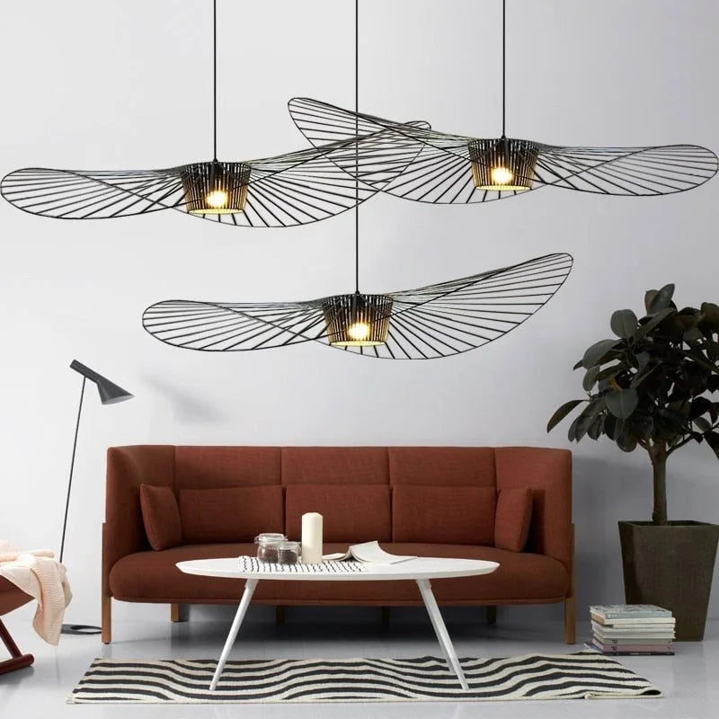 LuminaForge Pendant Light In Black Hat Finish For Living Spaces | Temsk