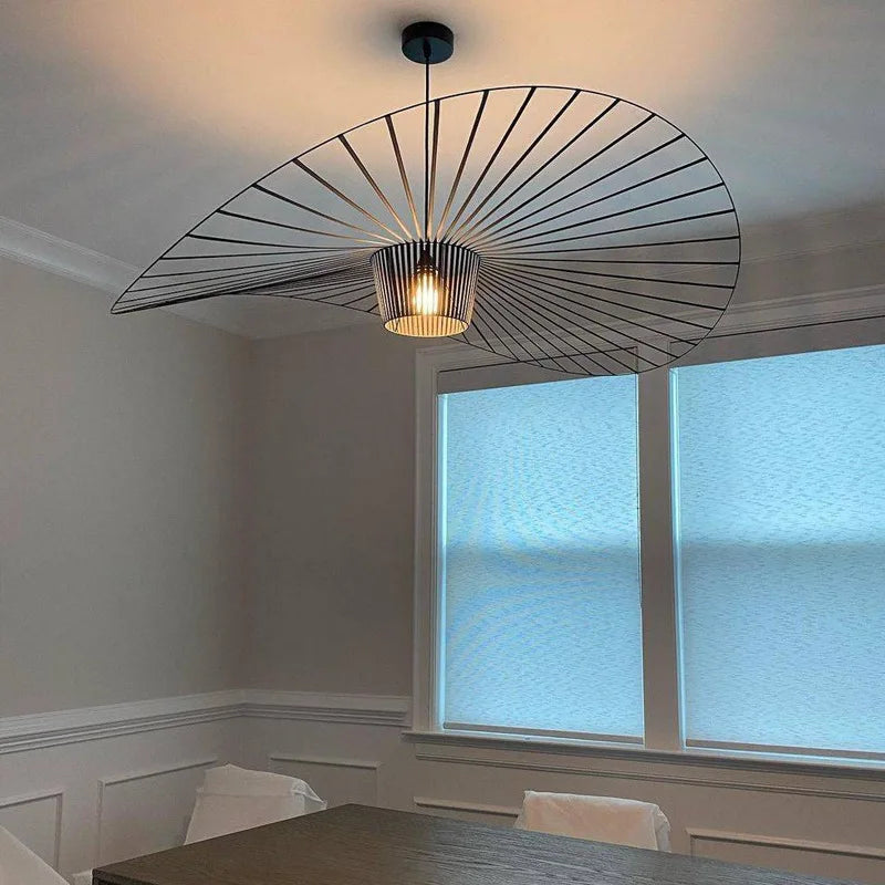 LuminaForge Pendant Light In Black Hat Finish For Living Spaces | Temsk