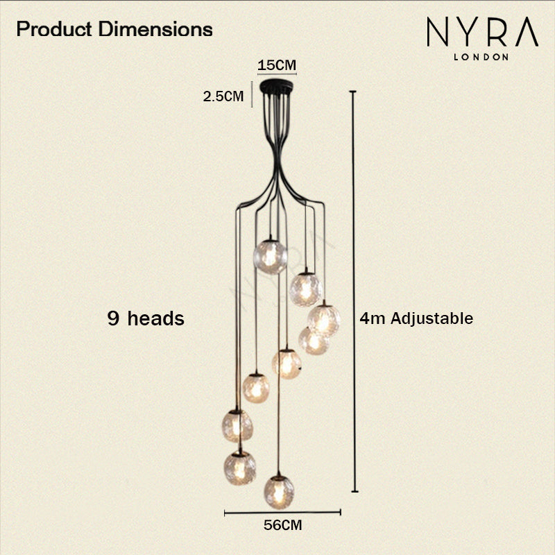 Lyvara Chandelier Modern Pendant Light for Kitchen Dining and Living Rooms | Temsk