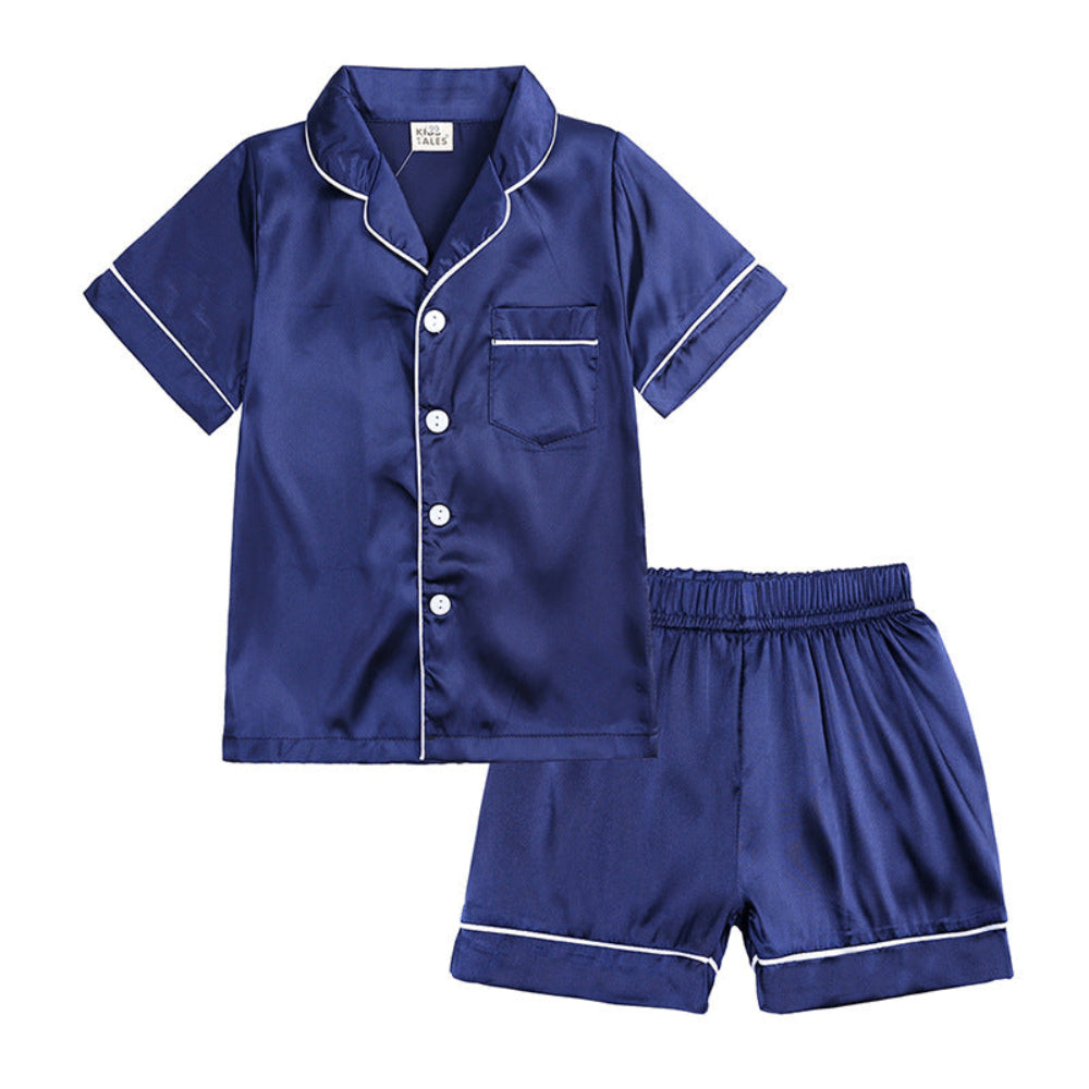 Kids Button-Top Sleepwear Set With Matching Top And Bottoms | Temsk