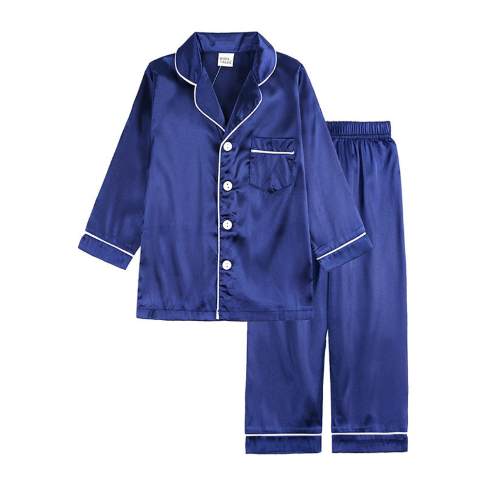 Kids Button-Top Sleepwear Set With Matching Top And Bottoms | Temsk
