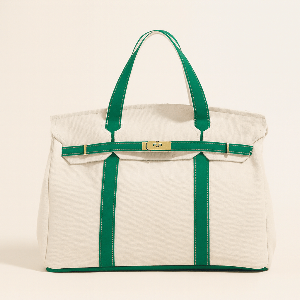 Aurelia Premium Canvas Shopper With Reinforced Steel Details | Temsk