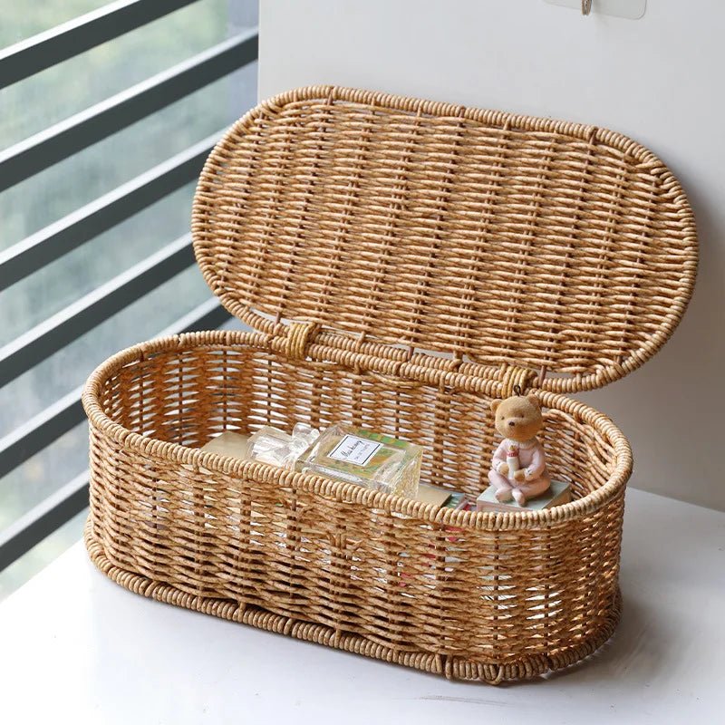 BohoNest Woven Storage Basket For Stylish Organization | Temsk