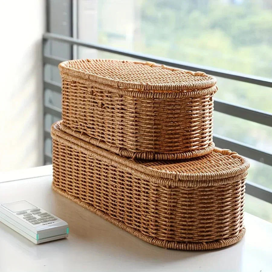 BohoNest Woven Storage Basket For Stylish Organization | Temsk