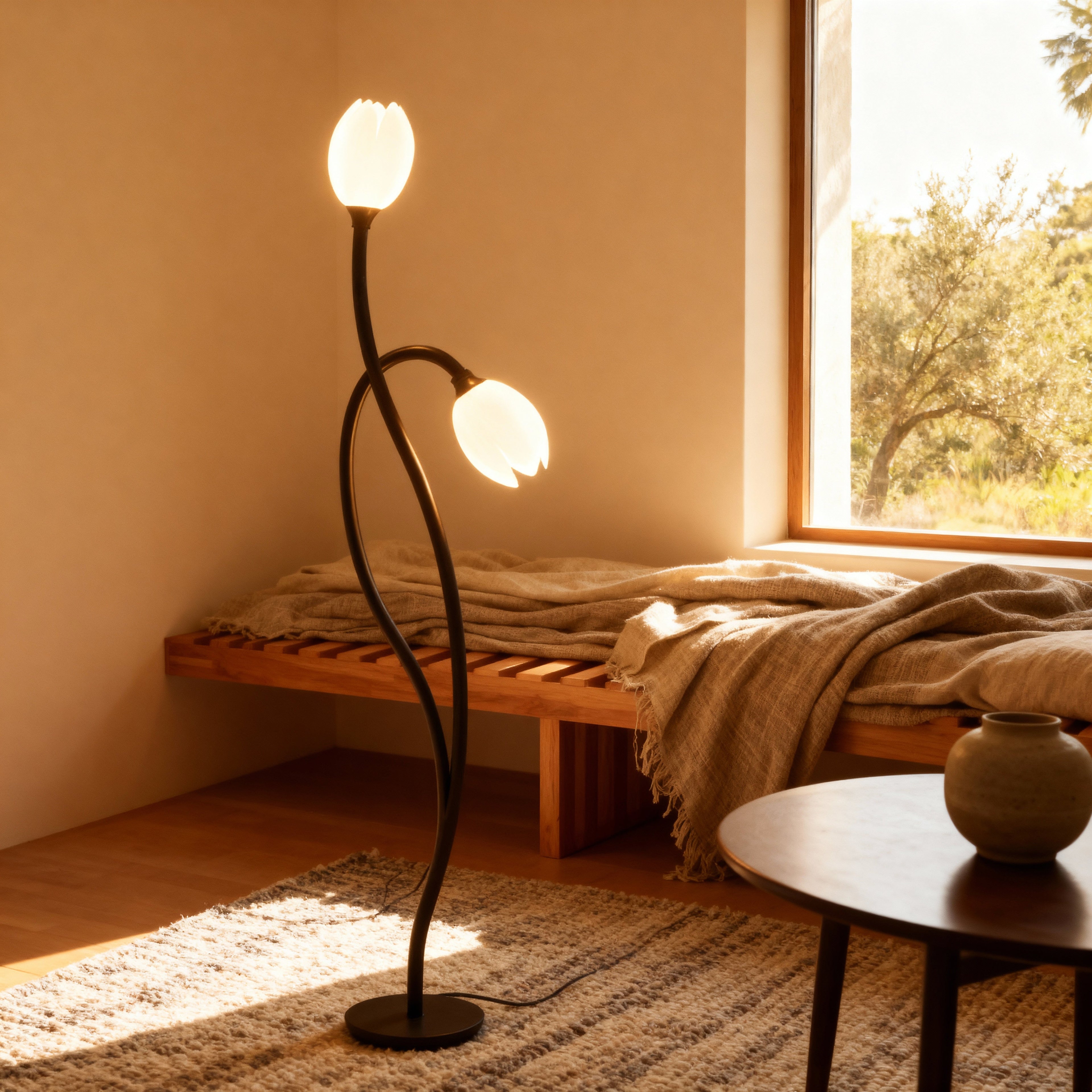 BloomLume Elegant Modern Table Lamp for Living Room or Bedroom | Temsk