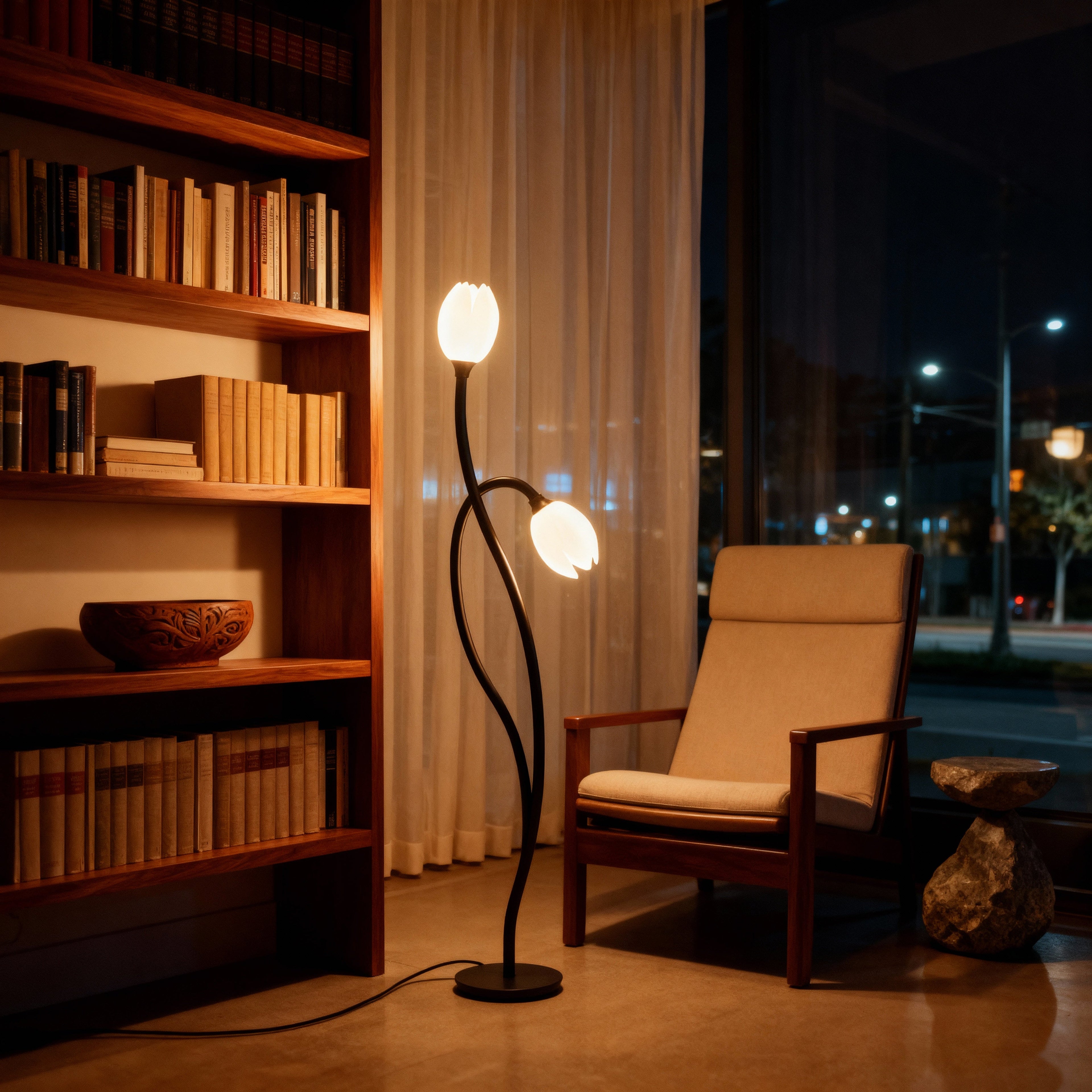 BloomLume Elegant Modern Table Lamp for Living Room or Bedroom | Temsk