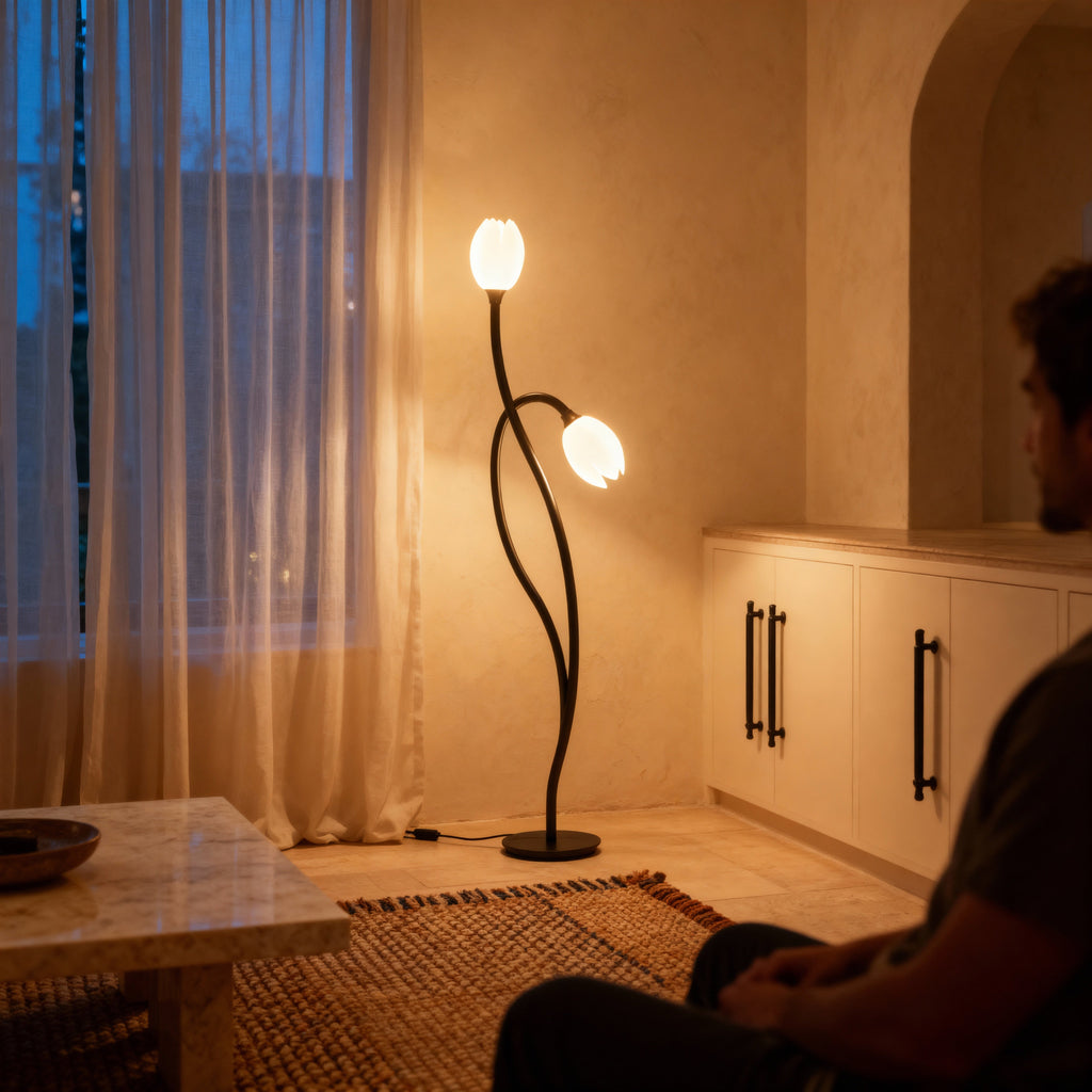 BloomLume Elegant Modern Table Lamp for Living Room or Bedroom | Temsk