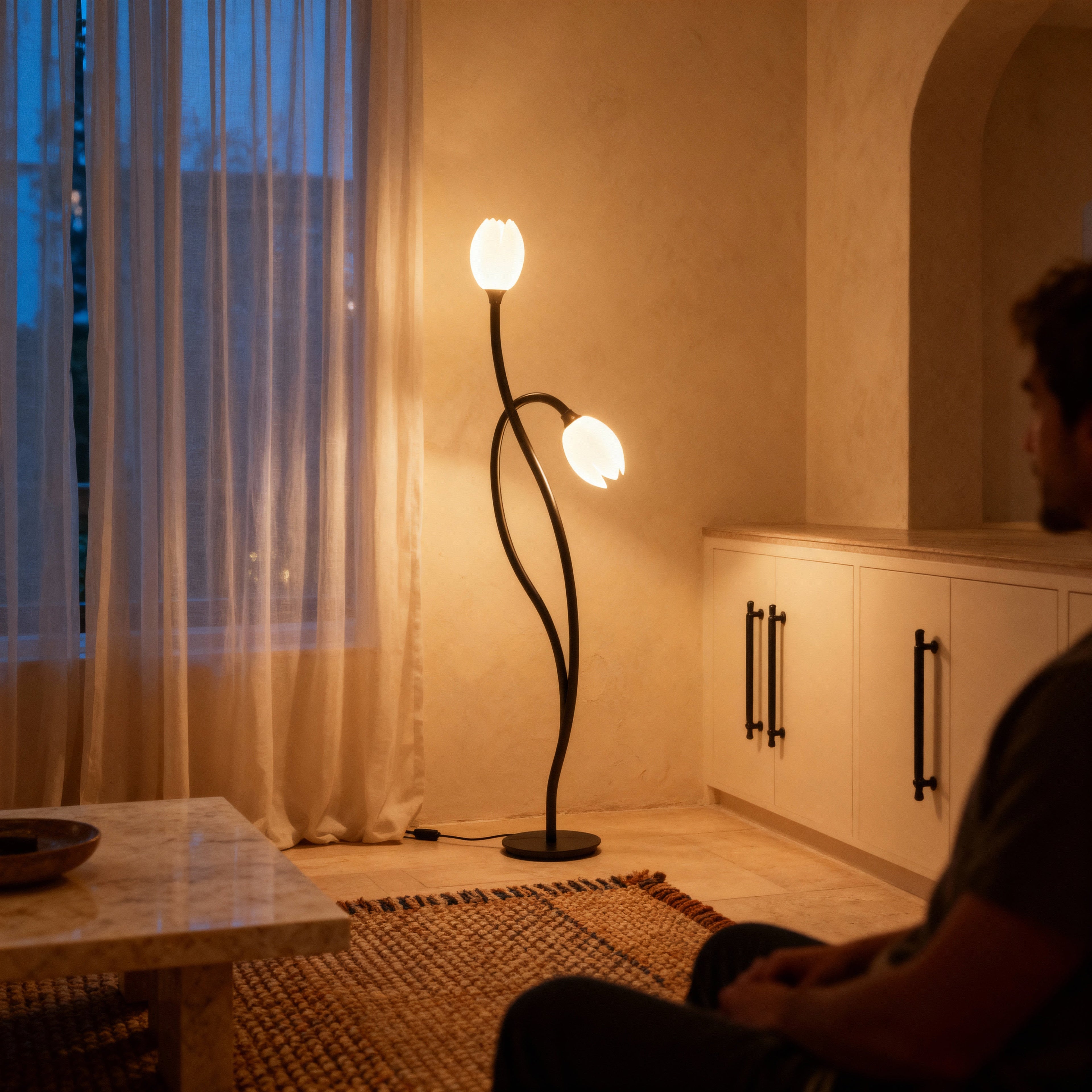 BloomLume Elegant Modern Table Lamp for Living Room or Bedroom | Temsk
