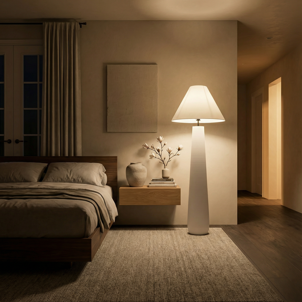 Astra Modern Minimalist Resin Standing Floor Lamp For Living Room | Temsk